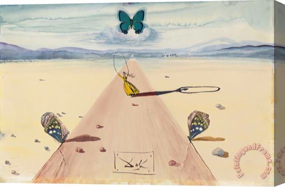 Salvador Dali Paysage Avec Une Femme Sautant a La Corde, 1958 Stretched Canvas Print / Canvas Art