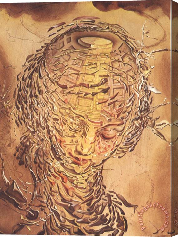 Salvador Dali Raphaelesque Head Exploding Stretched Canvas Print / Canvas Art