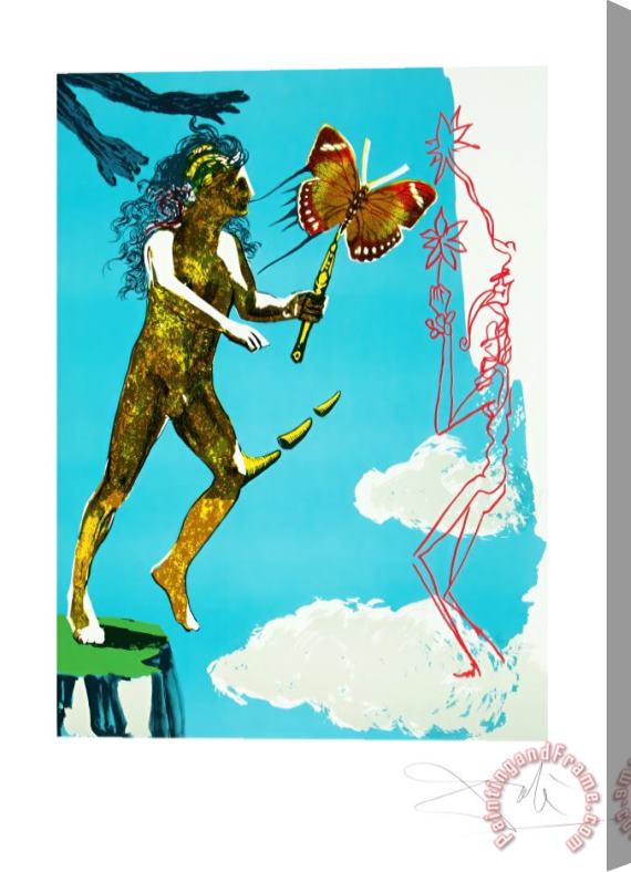 Salvador Dali Release of The Psychic Spirit, From Magic Butterfly & The Dream, 1978 Stretched Canvas Print / Canvas Art