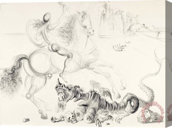 Salvador Dali Saint Georges Et Le Dragon, 1962 Stretched Canvas Print / Canvas Art