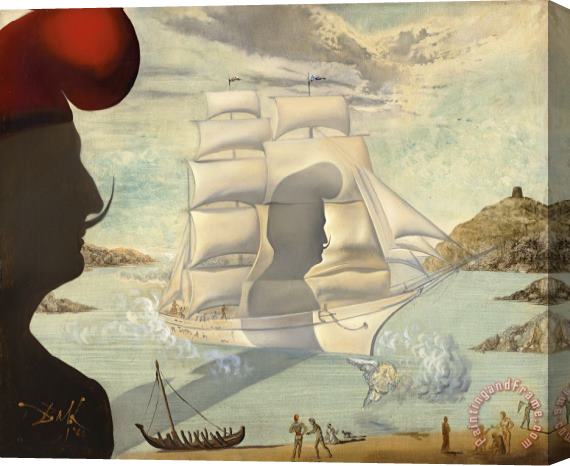 Salvador Dali Sans Titre, Bateau a Voiles Dans La Baie De Port Lligat, 1960 Stretched Canvas Painting / Canvas Art