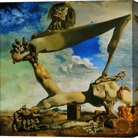 Salvador Dali Soft Construction with Boiled Beans Premonition of Civil War(1) Stretched Canvas Painting / Canvas Art