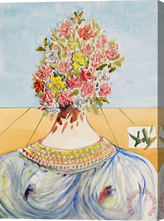 Salvador Dali The Flowering of Inspiration (gala En Fleurs), 1978 Stretched Canvas Print / Canvas Art