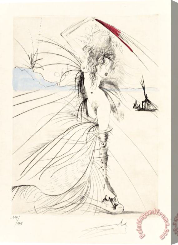 Salvador Dali Venus Aux Fourrures, 1969 Stretched Canvas Print / Canvas Art