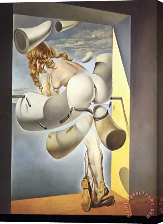 Salvador Dali Young Virgin Auto Sodomized by The Horns of Her Own Chastity Stretched Canvas Painting / Canvas Art