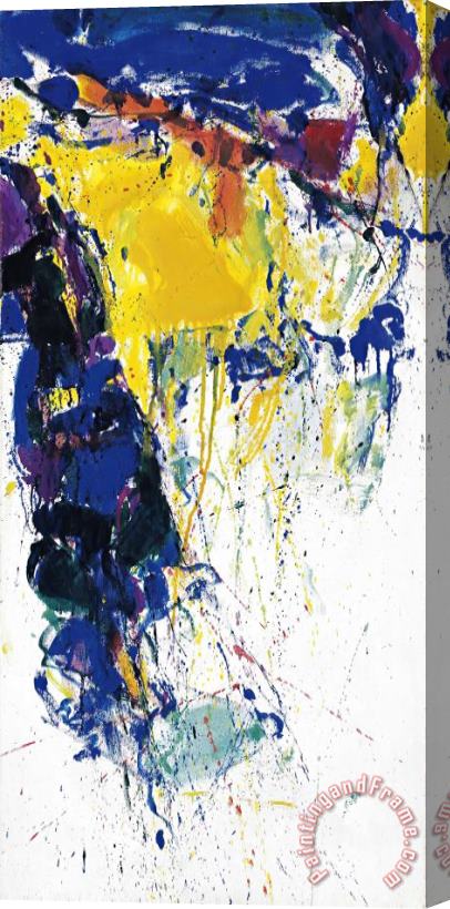 Sam Francis Blue, Yellow And Green, 1958 Stretched Canvas Print / Canvas Art
