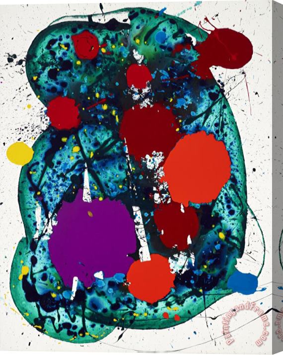 Sam Francis Emerald Child, 1988 Stretched Canvas Painting / Canvas Art
