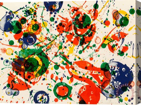 Sam Francis Untitled, Pl. 4, From The Pasadena Box Series, 1963 Stretched Canvas Painting / Canvas Art