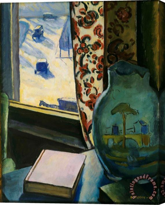 Samuel Halpert Through The Window Stretched Canvas Print / Canvas Art