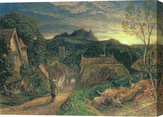 Samuel Palmer The Bellman Stretched Canvas Print / Canvas Art