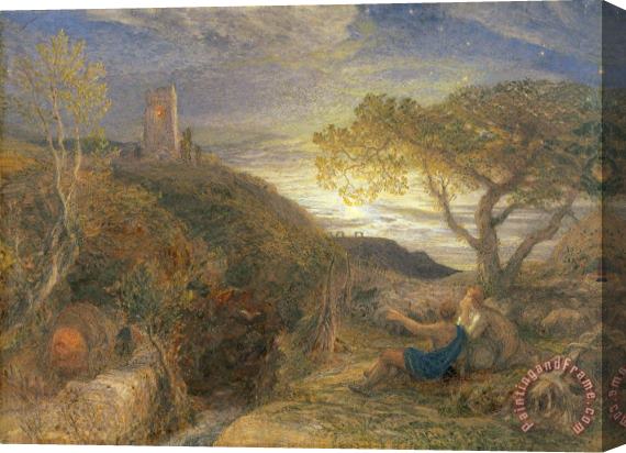 Samuel Palmer The Lonely Tower Stretched Canvas Painting / Canvas Art