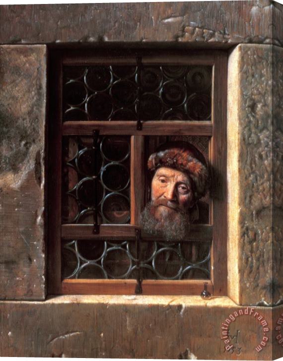 Samuel van Hoogstraten Man at a Window Stretched Canvas Print / Canvas Art