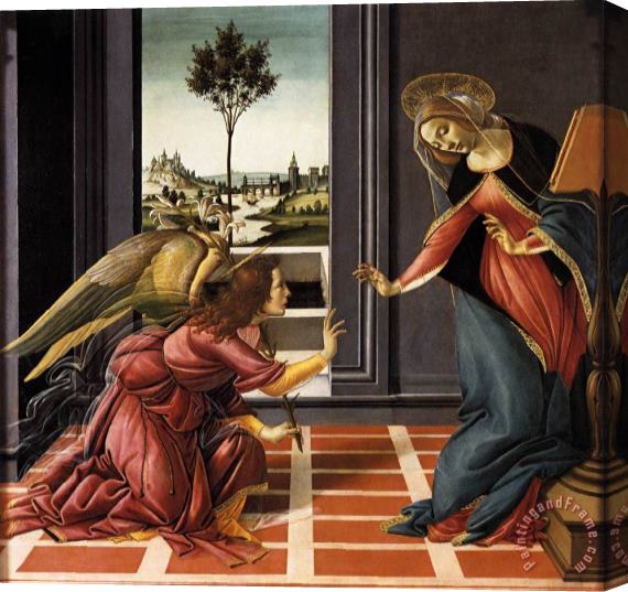 Sandro Botticelli Annunciation Stretched Canvas Painting / Canvas Art