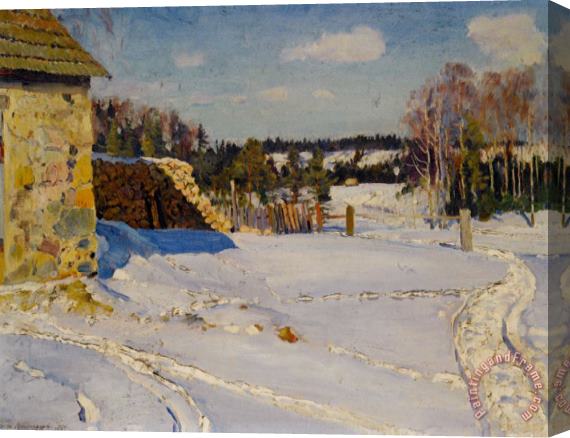 Sergei Arsenievich Vinogradov Winter Landscape Stretched Canvas Print / Canvas Art