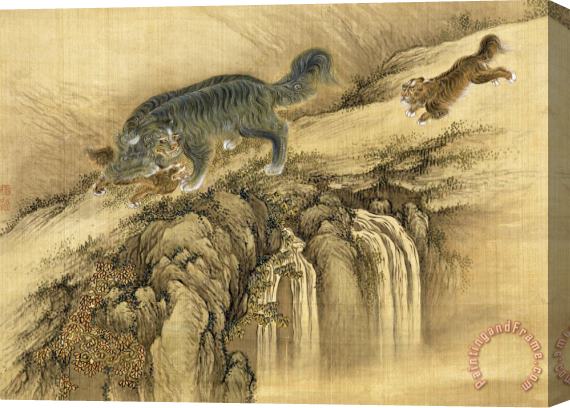 Shen Nanpin Album of Birds And Animals (qilin) Stretched Canvas Print / Canvas Art