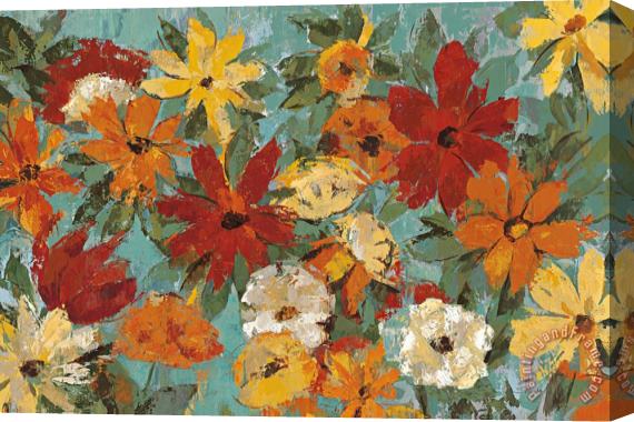 Silvia Vassileva Bright Expressive Garden Stretched Canvas Painting / Canvas Art