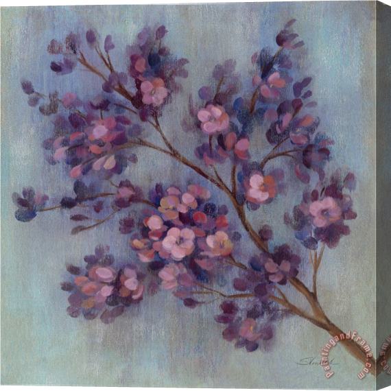 Silvia Vassileva Twilight Cherry Blossoms II Stretched Canvas Painting / Canvas Art