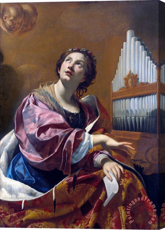 Simon Vouet Saint Cecilia Stretched Canvas Print / Canvas Art