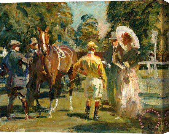 Sir Alfred James Munnings A Park Meeting Stretched Canvas Print / Canvas Art