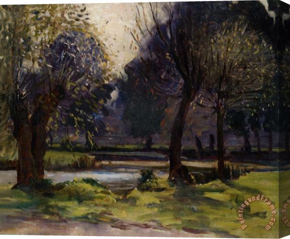 Sir Alfred James Munnings Pollarded Willows Stretched Canvas Print / Canvas Art