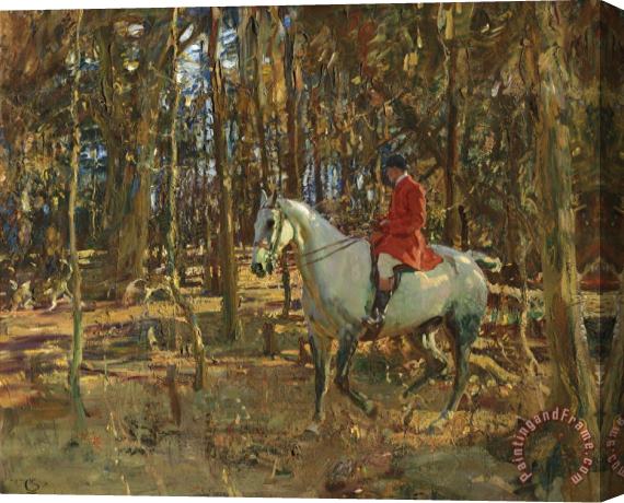 Sir Alfred James Munnings The Whip, Trevelloe Wood, Cornwall Stretched Canvas Painting / Canvas Art