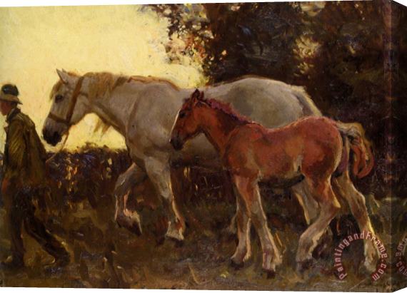 Sir Alfred James Munnings Wending Home Stretched Canvas Painting / Canvas Art