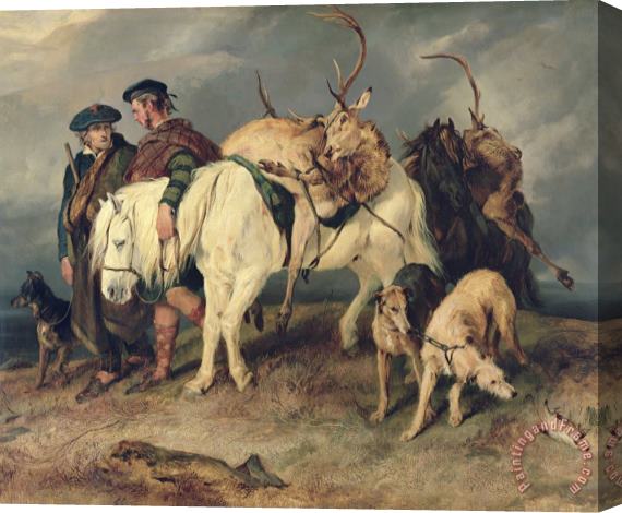 Sir Edwin Landseer The Deerstalkers Return Stretched Canvas Print / Canvas Art