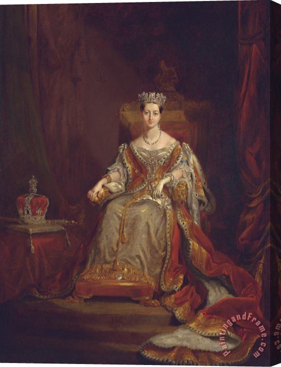 Sir George Hayter Queen Victoria Stretched Canvas Print / Canvas Art