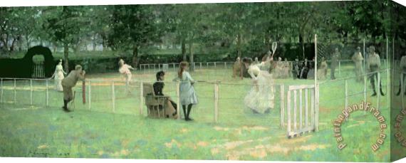 Sir John Lavery The Tennis Party Stretched Canvas Painting / Canvas Art