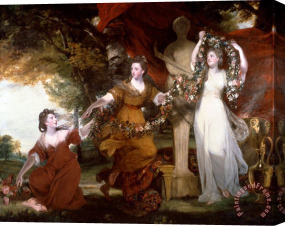 Sir Joshua Reynolds Three Ladies Adorning a Term of Hymen Stretched Canvas Painting / Canvas Art