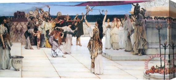 Sir Lawrence Alma-Tadema A Dedication to Bacchus Stretched Canvas Print / Canvas Art