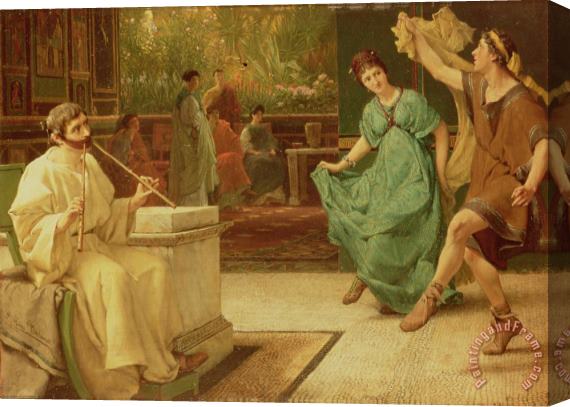 Sir Lawrence Alma-Tadema A Roman Dance Stretched Canvas Print / Canvas Art