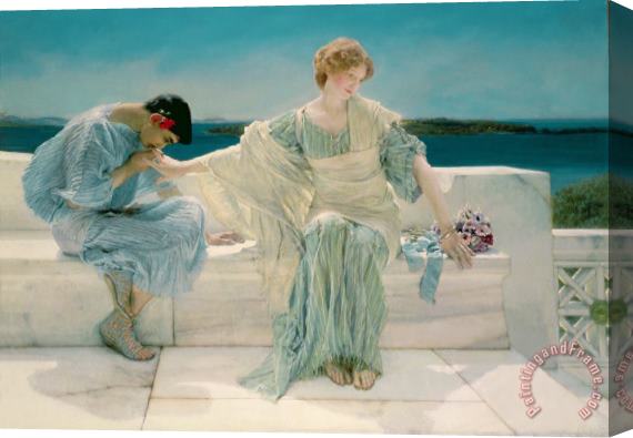 Sir Lawrence Alma-Tadema Ask me no more Stretched Canvas Print / Canvas Art