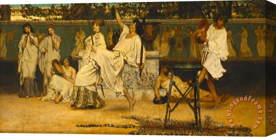 Sir Lawrence Alma-Tadema Bacchanal Stretched Canvas Print / Canvas Art