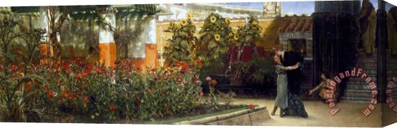 Sir Lawrence Alma-Tadema  Corner of a Roman Garden Stretched Canvas Print / Canvas Art