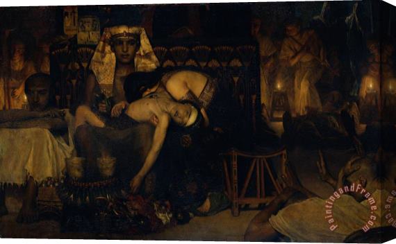 Sir Lawrence Alma-Tadema Death of The Pharaoh's Firstborn Son Stretched Canvas Painting / Canvas Art