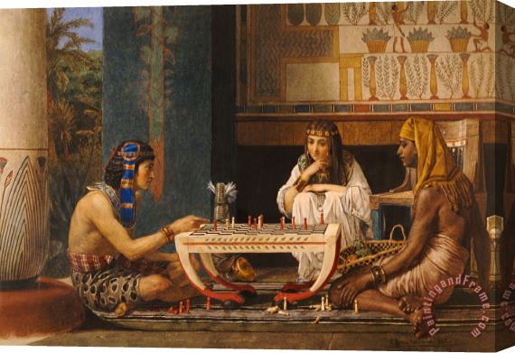 Sir Lawrence Alma-Tadema Egyptian Chess Players Stretched Canvas Painting / Canvas Art