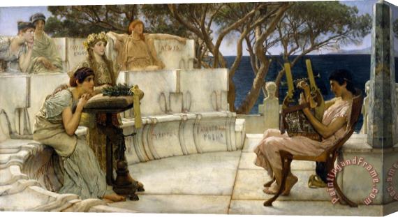 Sir Lawrence Alma-Tadema Sappho And Alcaeus Stretched Canvas Print / Canvas Art Sir Lawrence Alma-Tadema Sappho And Alcaeus Stretched Canvas Print / Canvas Art