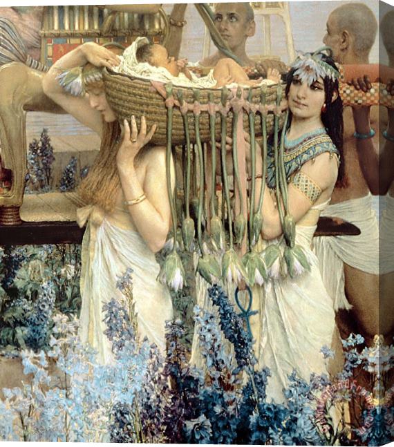 Sir Lawrence Alma-Tadema The Finding of Moses by Pharaoh's Daughter Stretched Canvas Print / Canvas Art