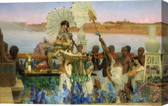 Sir Lawrence Alma-Tadema The Finding of Moses Stretched Canvas Print / Canvas Art
