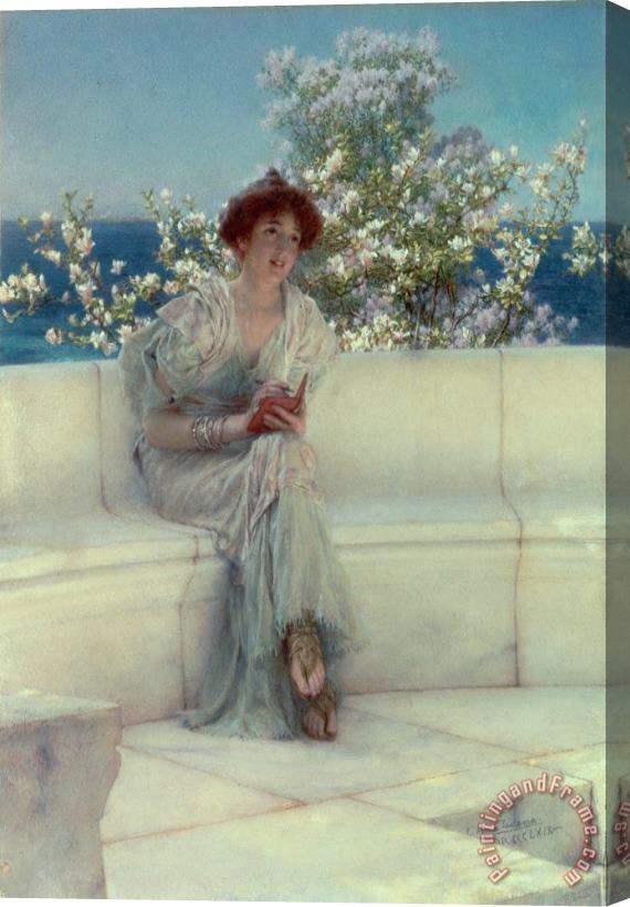 Sir Lawrence Alma-Tadema The Year's at the Spring - All's Right with the World Stretched Canvas Print / Canvas Art