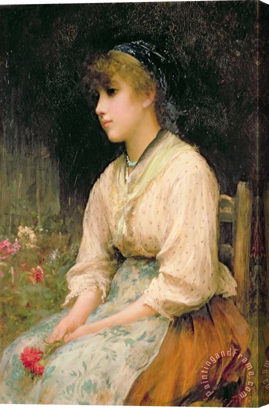 Sir Samuel Luke Fildes A Venetian Flower Girl Stretched Canvas Print / Canvas Art