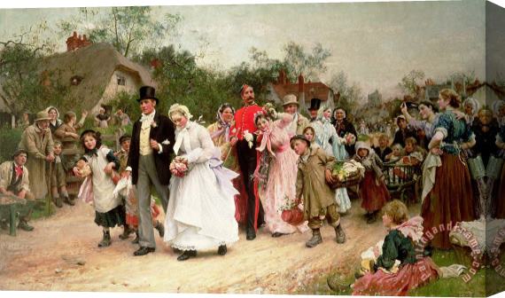 Sir Samuel Luke Fildes The Village Wedding Stretched Canvas Painting / Canvas Art