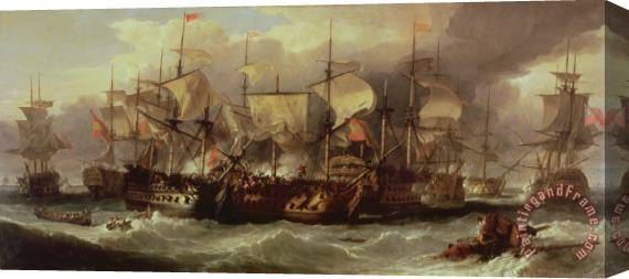 Sir William Allan Battle of Cape St Vincent Stretched Canvas Painting / Canvas Art