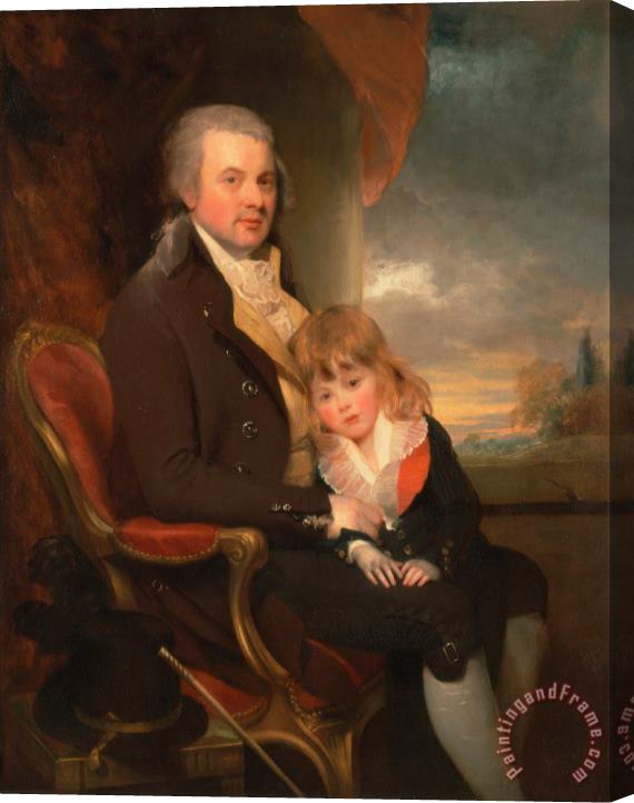 Sir William Beechey Edward George Lind And His Son, Montague, 1800 Stretched Canvas Print / Canvas Art
