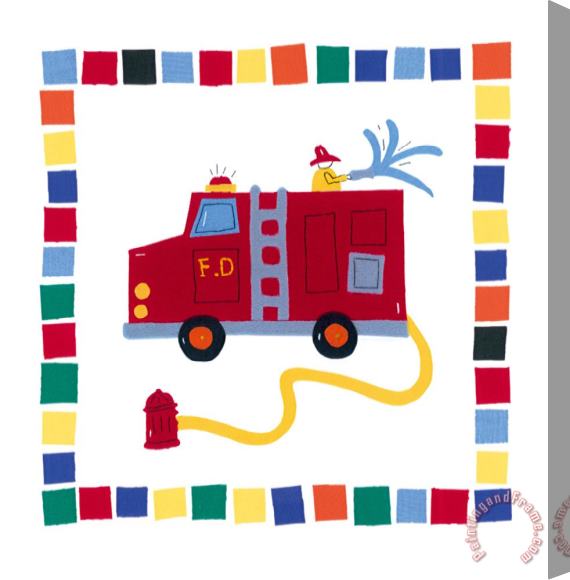 Sophie Harding Fire Engine Stretched Canvas Print / Canvas Art