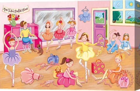 Sophie Harding Miss Tutu S Ballet Class Stretched Canvas Painting / Canvas Art