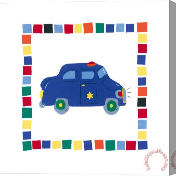 Sophie Harding Police Car Stretched Canvas Print / Canvas Art
