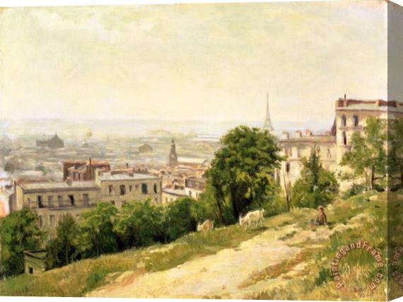 Stanislas Victor Edouard Lepine View of Paris Stretched Canvas Print / Canvas Art