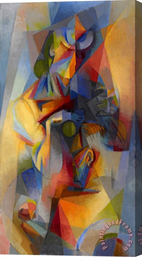 Stanton MacDonald-Wright Au Cafe (synchromy) Stretched Canvas Painting / Canvas Art